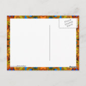 K185秋オンブルー抽象芸術 ポストカード (裏面)