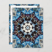 K186青ファンシー八角形 ポストカード (正面/裏面)