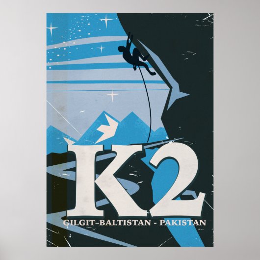 K2山登り旅行ポスター ポスター (正面)