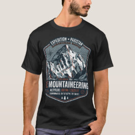 K2登山カラコラム遠征登山デザイン Tシャツ