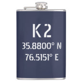 K2緯度（経度） フラスク (正面)