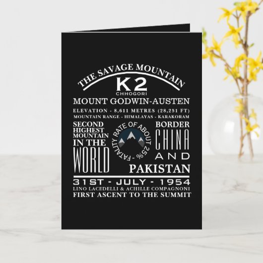 K2、山間探検情報 カード (黄色い花)