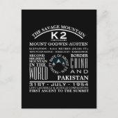 K2、山間探検情報 ポストカード (正面)