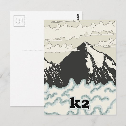 K2 登山トラベルポスター ポストカード (正面/裏面)