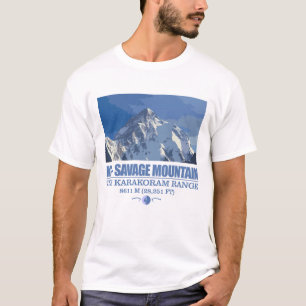 K2 -野蛮な山 Tシャツ