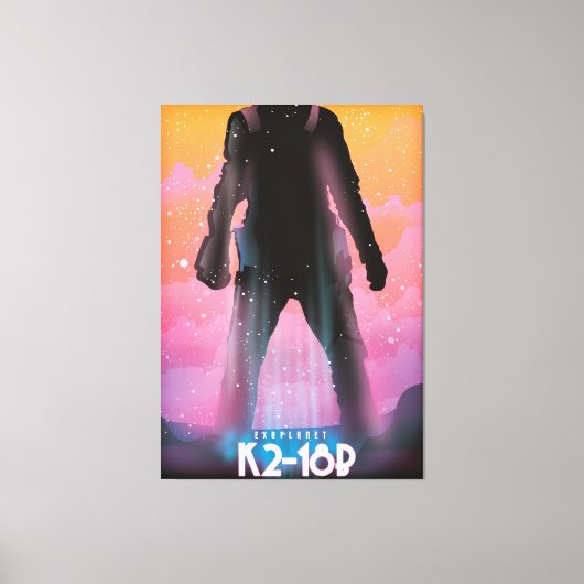 K2-18b系外惑星スペースアート キャンバスプリント (正面)