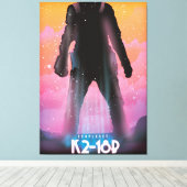 K2-18b系外惑星スペースアート キャンバスプリント (インサイチュ (ウッドフロア))