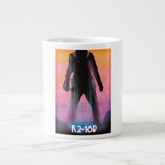 K2-18b系外惑星スペースアート ジャンボコーヒーマグカップ (正面)