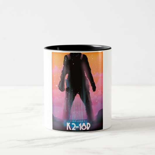 K2-18b系外惑星スペースアート ツートーンマグカップ (中央)