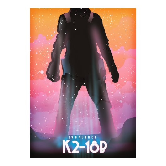 K2-18b系外惑星スペースアート フォトプリント (正面)
