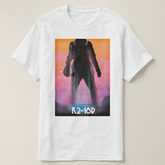 K2-18b系外惑星スペースアート Tシャツ (デザイン正面)