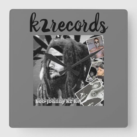 k2records muur klok スクエア壁時計 (正面)