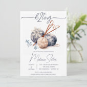 k2tog、ウィンターグレイヤーン、編み物ブライダルシャワー 招待状 (スタンド正面)