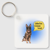 k9おもしろいキーチェーンコーヒー犯罪者 キーホルダー (正面)
