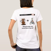 k9つながりまたはチームライリーの女性のスコップの首のティー tシャツ (裏面)