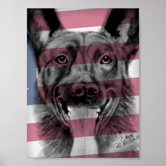 K9オランダシェパードオリジナルのアートワークのポスター ポスター (正面)
