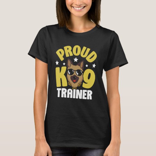 K9トレーナ誇りを持ったーのドッグハンドリング Tシャツ (正面)
