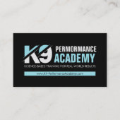 K9トレーニング – ドッグトレーナー – イヌ行動主義者 名刺 (正面)