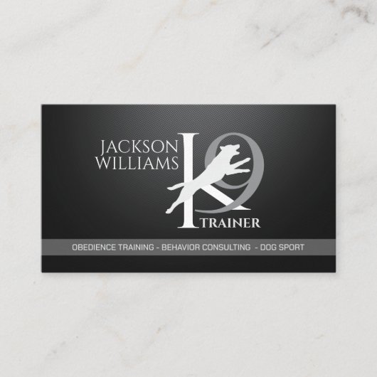 K9トレーニング – ドッグトレーナー – イヌ行動主義者 名刺 (正面)