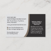 K9トレーニング – ドッグトレーナー – イヌ行動主義者 名刺 (裏面)