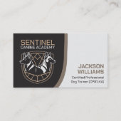 K9トレーニング – ドッグトレーナー – イヌ行動主義者 名刺 (正面)