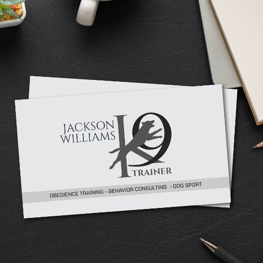 K9トレーニング – ドッグトレーナー – イヌ行動主義者 名刺