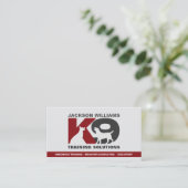 K9トレーニング – ドッグトレーナー – イヌ行動主義者B 名刺 (スタンド正面)