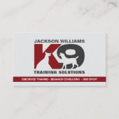 K9トレーニング – ドッグトレーナー – イヌ行動主義者B 名刺 (正面)