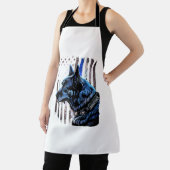 K9ドイツ羊飼い警察犬シンブルーライン国旗 エプロン (インサイチュ)