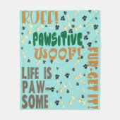 K9ドゲよくはしゃぐアートコージー愛犬家フリースブランケット フリースブランケット (正面)