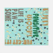 K9ドゲよくはしゃぐアートコージー愛犬家フリースブランケット フリースブランケット (正面(横))