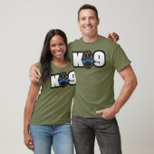 K9ハンドラー警察官Sheriff Thin Blue Line Tシャツ (ユニセックス)