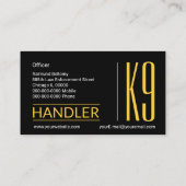 K9ハンドラ 名刺 (裏面)