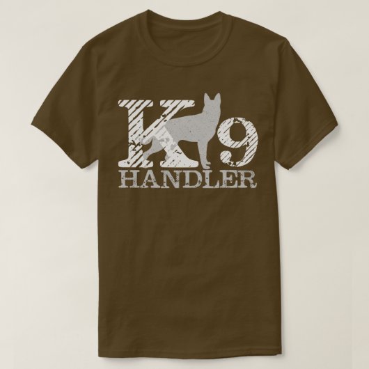 K9ハンドラK9ユニットGerman Shepherd (1) Tシャツ (デザイン正面)