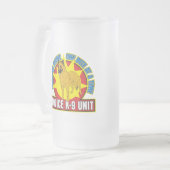 K9ベルギー人のMalinoisのかみ傷 フロストグラスビールジョッキ (正面左)