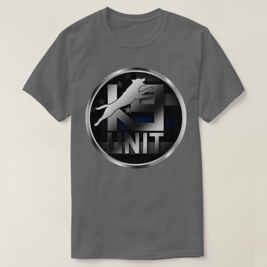 K9ユニットバッジ警察犬ユニットマリノワ Tシャツ (デザイン正面)