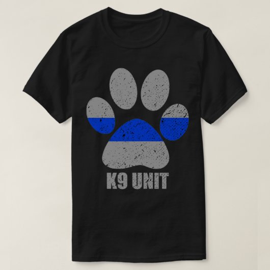 K9ユニットポーシンブルーライン Tシャツ (デザイン正面)