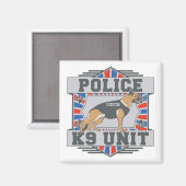 K9ユニット警察ドイツの羊飼い マグネット (正面/裏面)