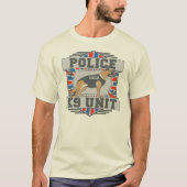 K9ユニット警察ドイツの羊飼い Tシャツ (正面)