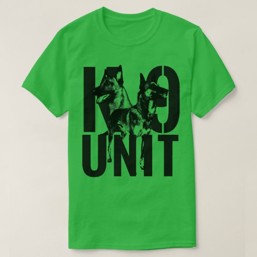 K9ユニット警察犬ユニットMalinois (11) Tシャツ (デザイン正面)