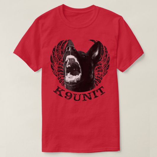 K9ユニット警察犬ユニットMalinois (2) Tシャツ (デザイン正面)