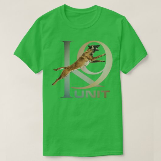 K9ユニット警察犬ユニットMalinois (6) Tシャツ (デザイン正面)