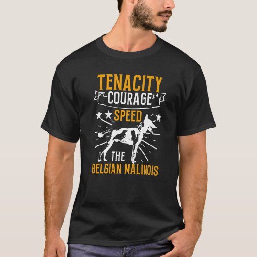 K9ユニットBelgian Malinois Courage PD警察トレーナー Tシャツ (正面)