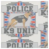 K9単位の警察のジャーマン・シェパード ファブリック (クローズアップ)