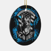K9単位- Malinois -ベルギーの羊飼い セラミックオーナメント (右)