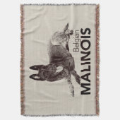 k9単位- Malinois - Mechelaar -ベルギーの羊飼い スローブランケット (正面縦)