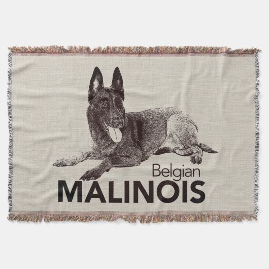 k9単位- Malinois - Mechelaar -ベルギーの羊飼い スローブランケット (正面)