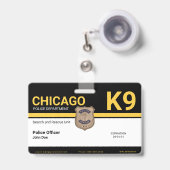 K9役員 バッジ (正面（伸縮クリップ）)