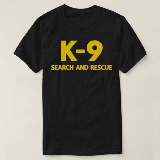 K9捜索救助警察SAR保安官K9 Tシャツ (デザイン正面)