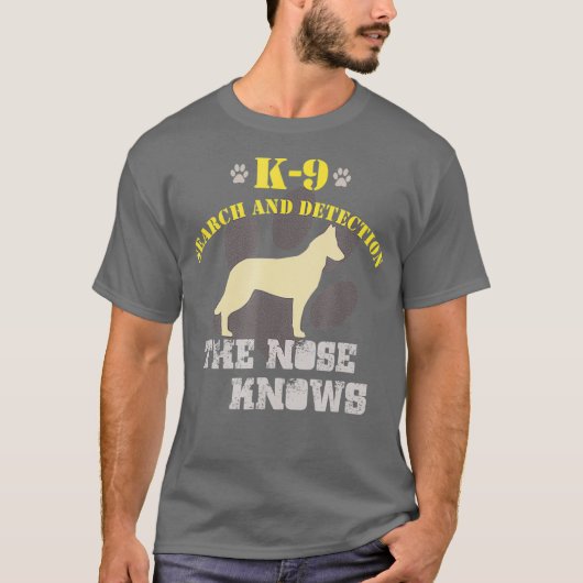 K9検出DogBelgianマリノ イスシェパード Tシャツ (正面)